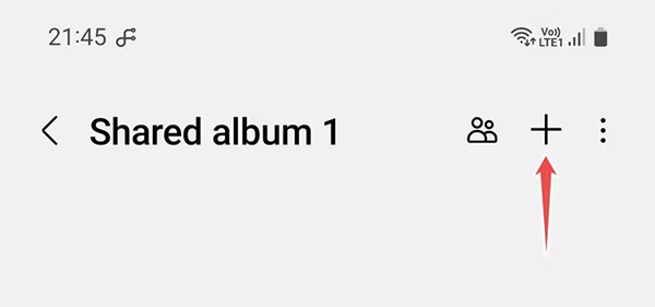 Thêm ảnh vào album chia sẻ trên Samsung