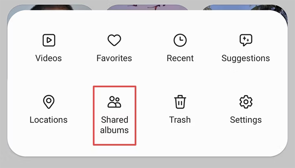 Mở các album chia sẻ trên Samsung
