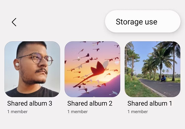 Album đã chia sẻ trên Samsung