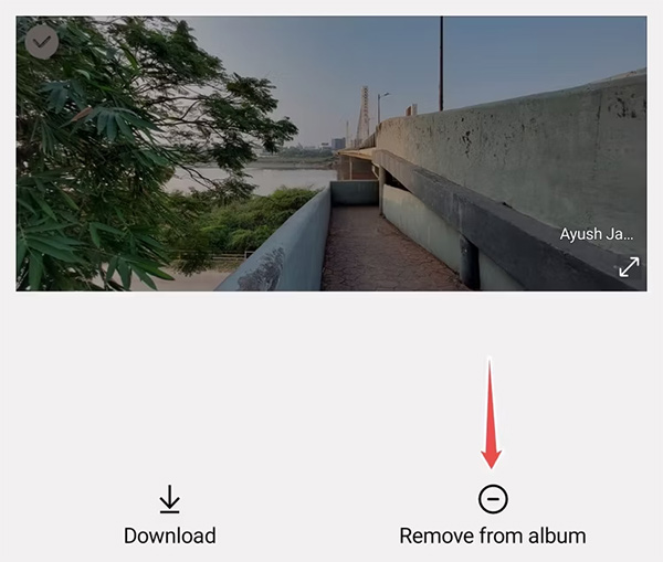 Xóa tập tin trong Album đã chia sẻ trên Samsung