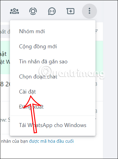 Cài đặt WhatsApp web 