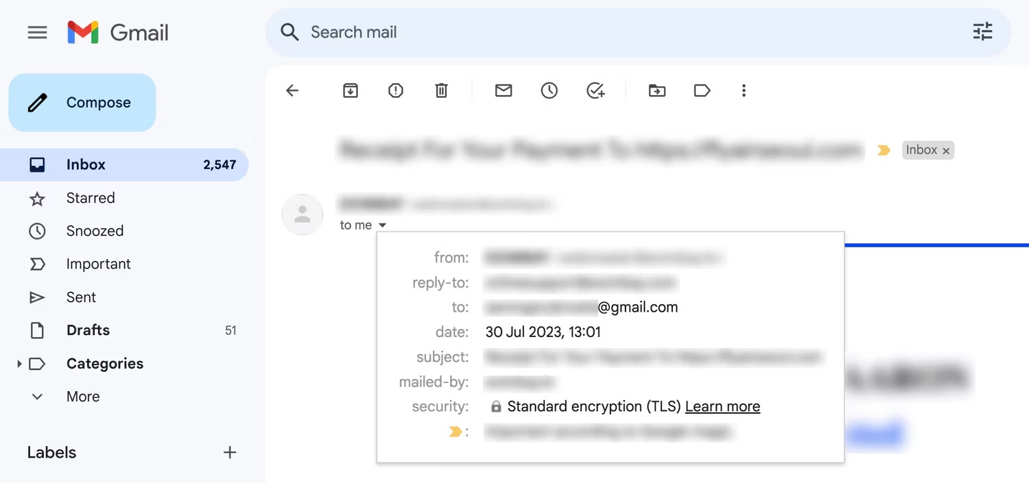 Tiêu đề email trong Gmail