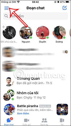 Tùy chọn ứng dụng Messenger