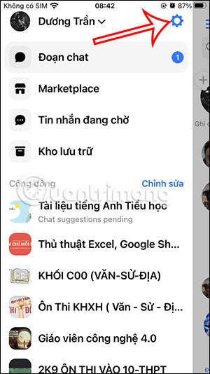 Cài đặt Messenger