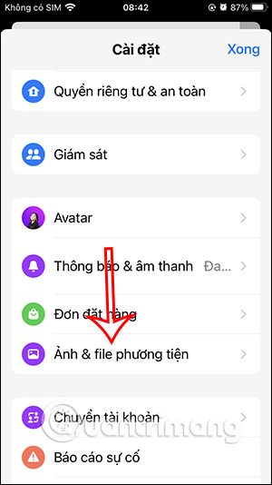 Chỉnh mở link trên Messenger