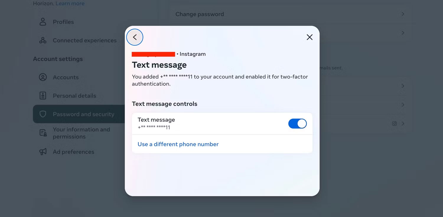 Thiết lập xác thực 2 yếu tố qua SMS trong Instagram