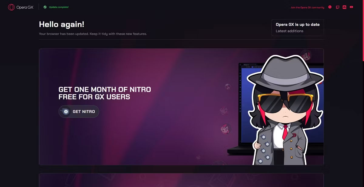 Get Discord Nitro for free via Opera GX