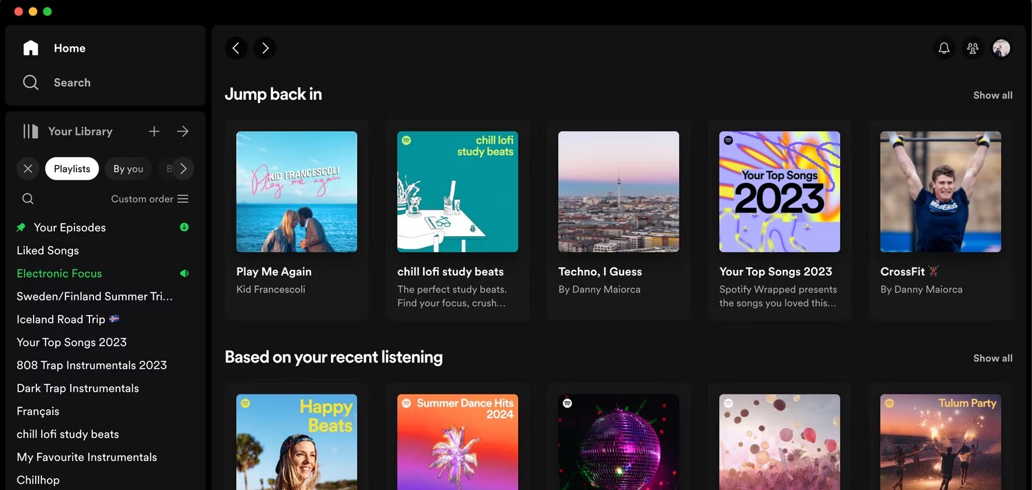 Sắp xếp thư viện trong ứng dụng Spotify
