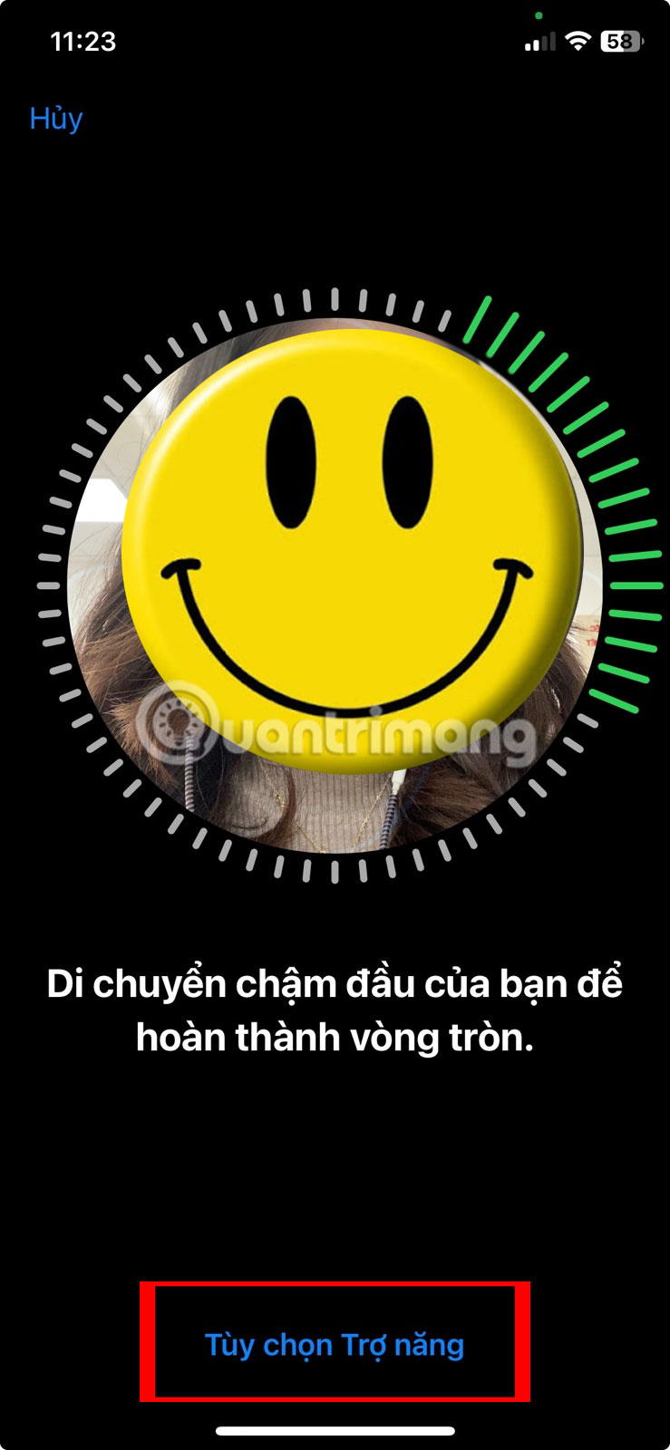 Nhấn vào Tùy chọn trợ năng để biết các phương pháp thiết lập thay thế