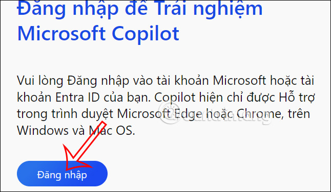Đăng nhập Copilot
