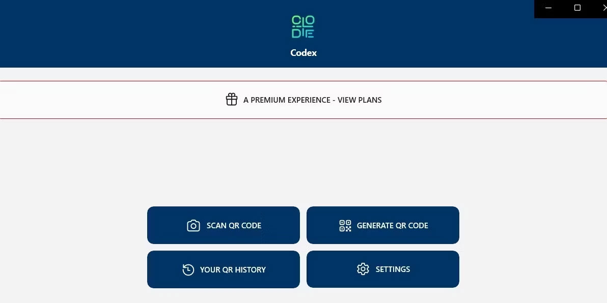 Quét mã QR trong ứng dụng Codex