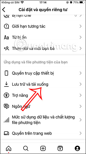 Chỉnh tải xuống trên Instagram