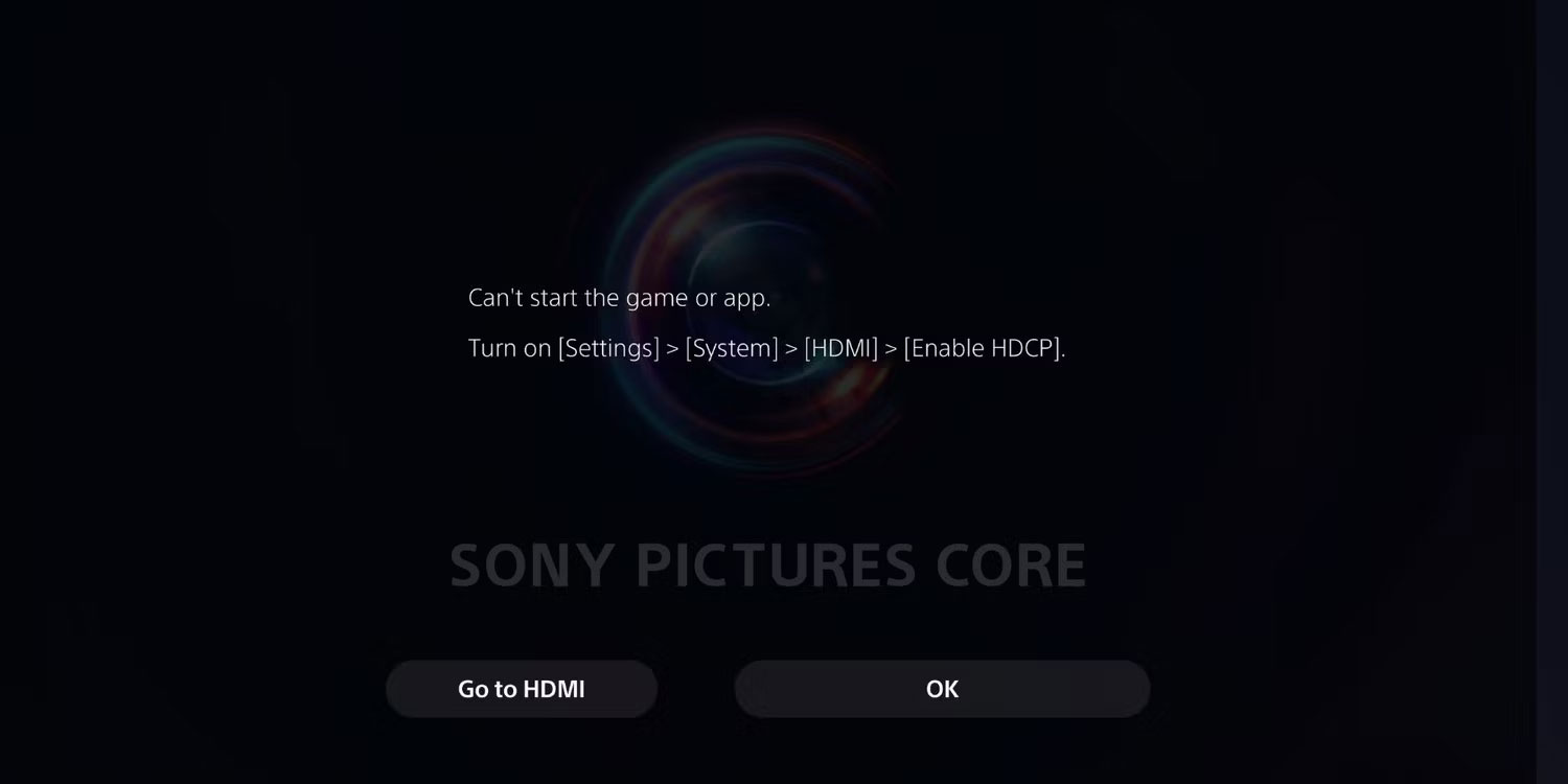 Chuyển đến tùy chọn HDMI trên Sony Pictures Core PS5
