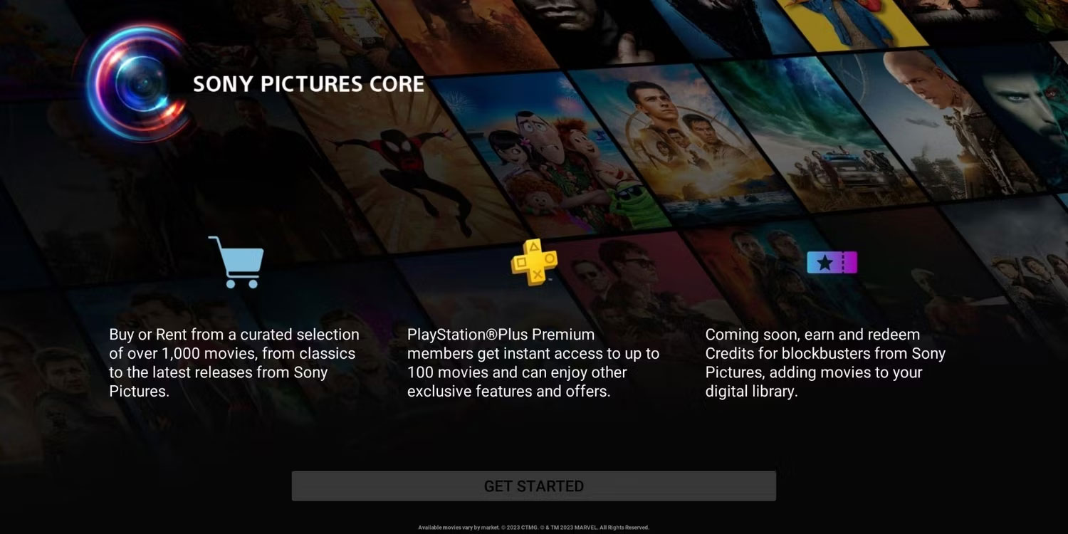 Bắt đầu thiết lập cho Sony Pictures Core