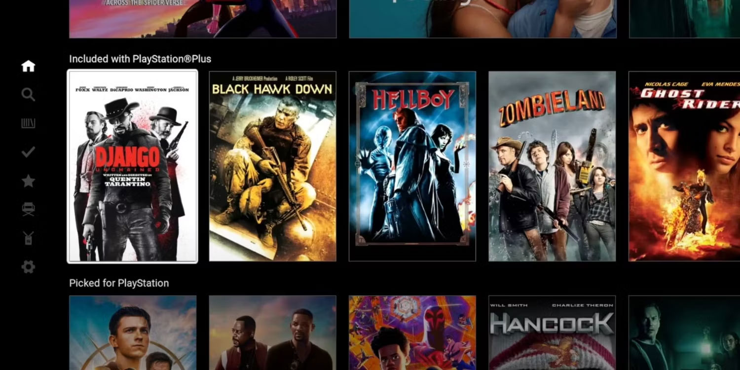 Phần Included with PlayStation Plus của Sony Pictures Core