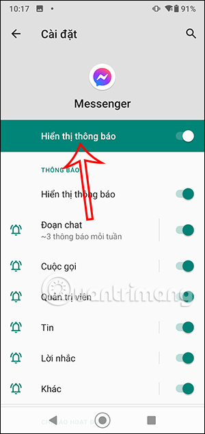 Show Messenger notifications