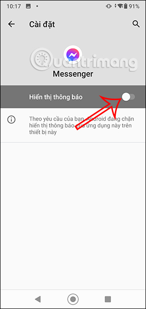 Turn off Android Messenger notifications 