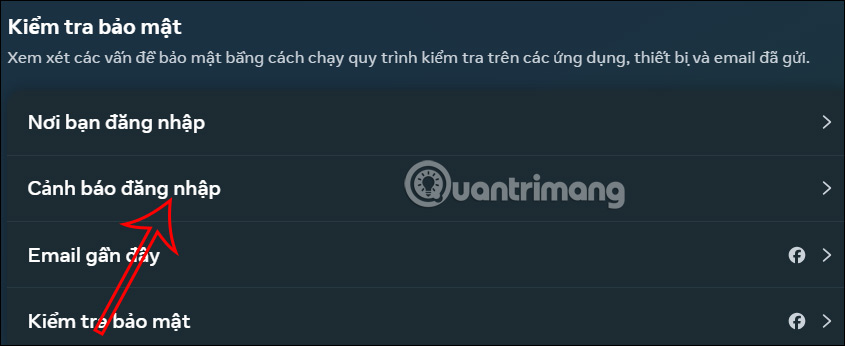 Cảnh báo đăng nhập Facebook PC