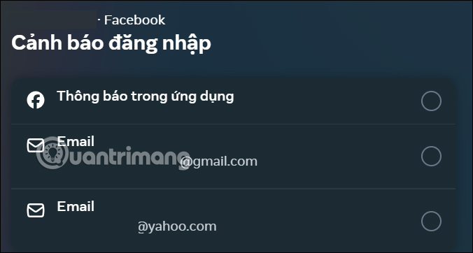 Cách thức cảnh báo đăng nhập Facebook PC