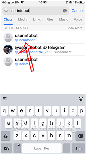 Find chatbots on Telegram