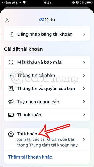 Tài khoản trên Instagram