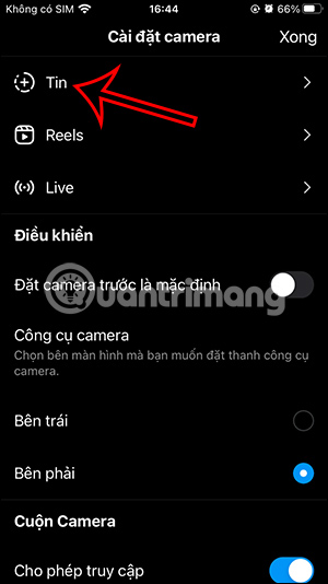 Chỉnh tin trên Instagram