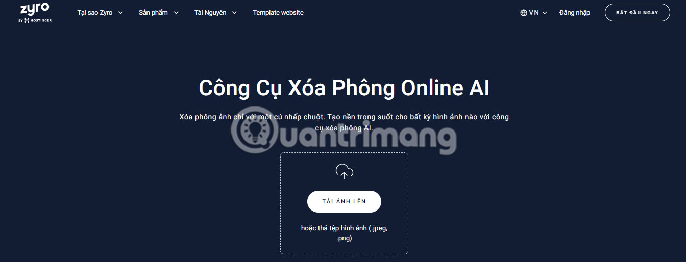 Chọn ảnh cần xóa nền