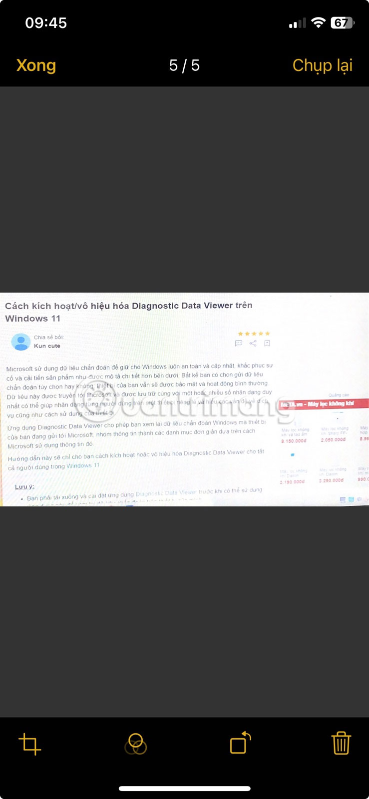 Chọn bản scan ưng ý