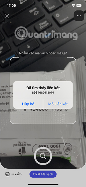 Hiển thị mã QR