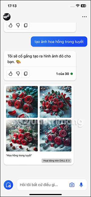 Tạo hình ảnh từ Copilot