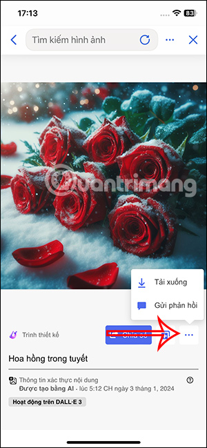 Tải ảnh trên Copilot