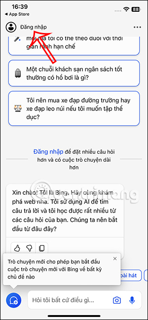 Đăng nhập Copilot