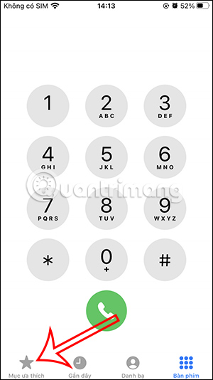 Mục ưa thích danh bạ iPhone