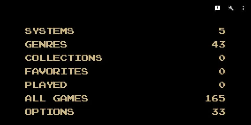Menu quét tìm ROM