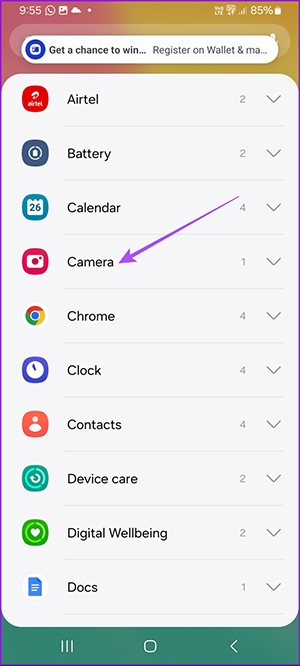 Thêm tiện ích máy ảnh vào điện thoại Samsung Galaxy