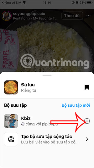 Thêm bài đăng vào bộ sưu tập cộng tác Instagram