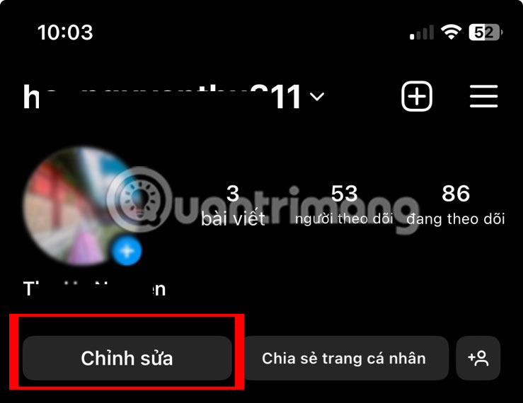 Chỉnh sửa profile