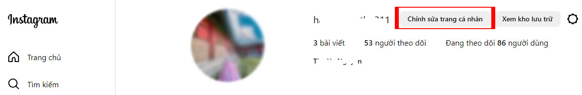 Chỉnh sửa trang cá nhân