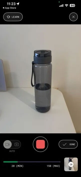 Scan một vật thể bằng Polycam