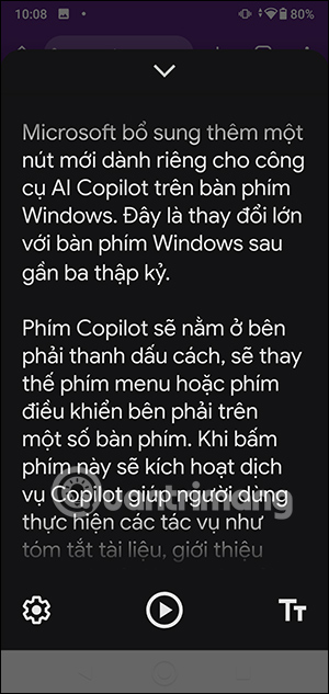 Chế độ đọc trên Android
