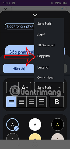 Đổi phông chữ văn bản