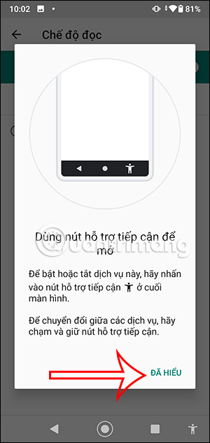 Hướng dẫn chế độ đọc trên Android