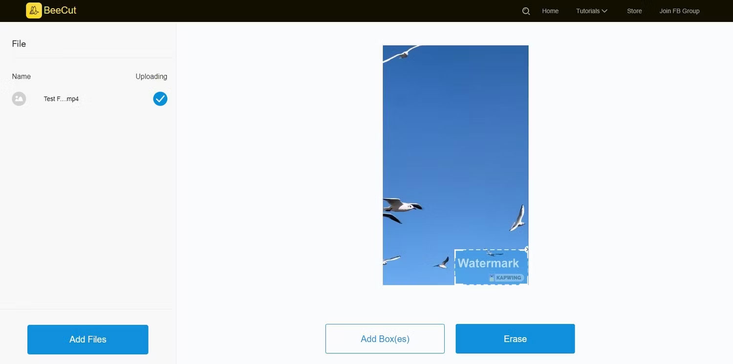BeeCut Online Watermark Remover