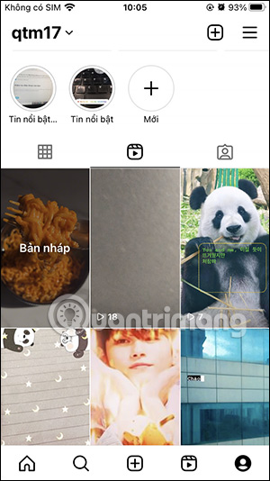 Bỏ ghim video Reels Instagram