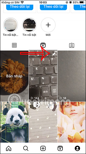 Video Reels đã ghim 