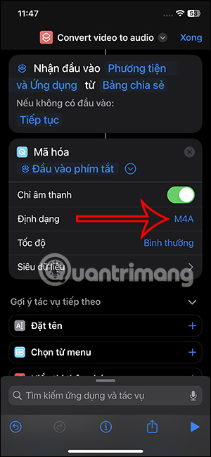 Chỉnh định dạng tập tin âm thanh 