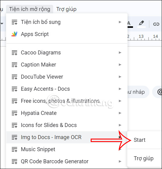 Dùng Docs - Image OCR trên Google Docs