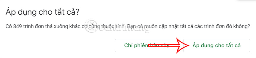 Áp dụng quy tắc cho bảng Google Sheets