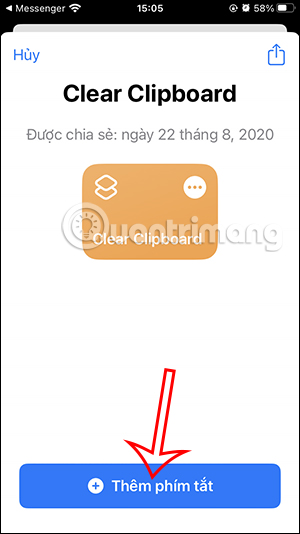 Cài phím tắt trên iPhone