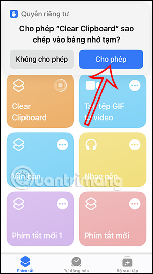 Xóa clipboard trên iPhone